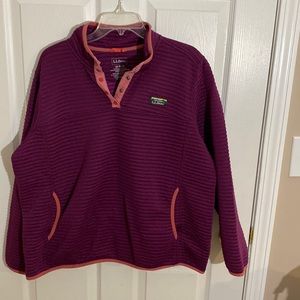 L.L. Bean Women's Airlight Knit Pullover size 2x Plus (Royal Plum Heather)